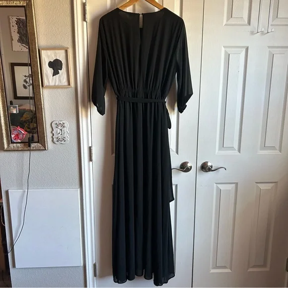 Baltic Born black 3/4 sleeve Rebecca maxi dress - Picture 7 of 9